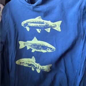 Blue Fish Graphic Pet Shirt - Brand Unspecified